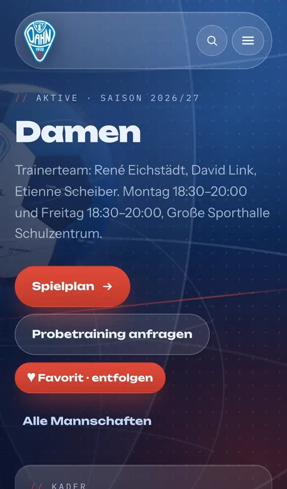 Schritt 2: Favoriten erscheinen im Mitgliederbereich – und auf Wunsch in der Push-Tagesvorschau.